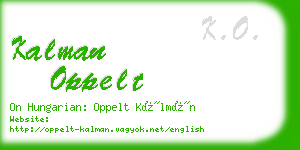 kalman oppelt business card